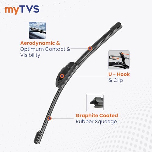 Image of myTVS Frameless Wiper Blade For Front Wind Shield | Size 26 inch Inch