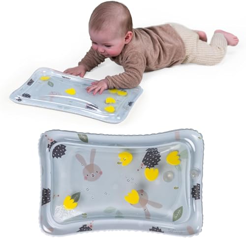 Image of Taf Toys Tummy Time Water Mat for Babies - Stimulating Rabbit & Hedgehog Tummy Time Sensory Mat with Water Fill - Baby Tummy Time Play Mat, Water Mat for Babies, Infant Toys