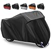 Housse de Protection pour Moto Housse de Moto Couverture Imperméable Housse de Protection pour Moto Exterieur en 210D Oxford Tissu pour Moto,Contre la pluie-265X105X 125CM(Noir)