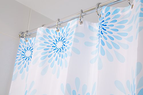 Croydex Splash Water-Resistant Textile Shower Curtain,1800 x 1800mm, W 70.9" x L 70.9" (1 Panels)