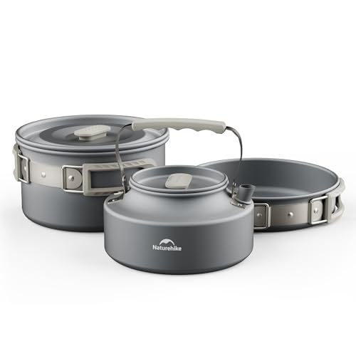 Naturehike Camping Topfset Geschirr Kochgeschirr Set Kochtopf für 2-4...