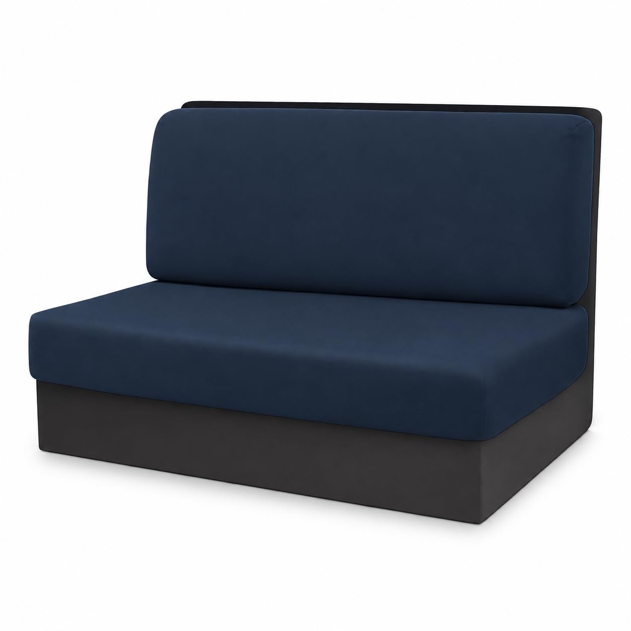 TDHLW ,navy blue, 2 Piece RV Dinette Cushion Covers, Stretch Camper Bench Seat Covers with Backrest Cover and Seat Cushion Cover, Milk Silk Full Coverage Booth Seat Slipcovers for RV Camper