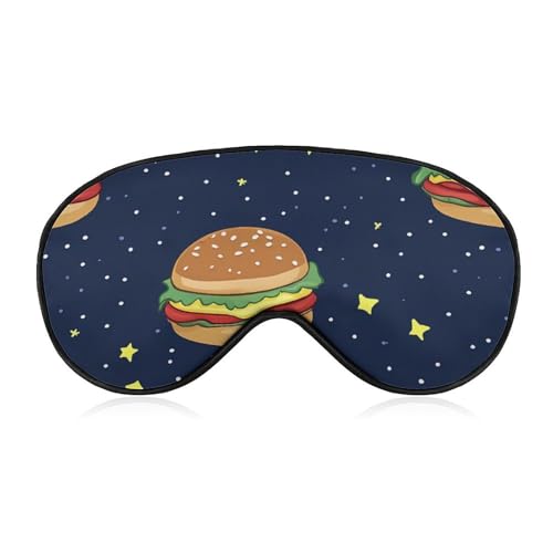 Cosmic Hamburger Sleep Mask Eye Shade Cover Adjustable Strap for Travel Lunch Break Women Men