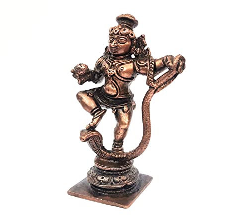 Image of Kalinganarthana Krishnar Copper Murti | Idol - 9 cm | 192 g