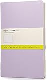 Moleskine Cahier Journal (Set of 3), Large, Plain, Persian Lilac, Frangipane Yellow, Peach Blossom Pink, Soft Cover (5 x 8.25)