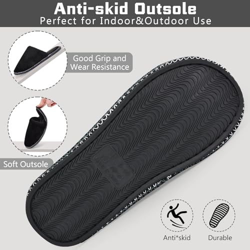 ZOORON Slippers for Women Fuzzy Slippers Warm Cozy Soft Memory Foam House Shoes with Anti-Skid Sole for Indoor and Outdoor4