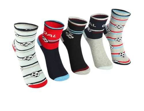 Image of Kids Boys Socks - Printed Cotton Kids Socks | Soft and Comfortable, Sock for Boys | Stylish & Durable Boy Sock for Everyday - Pack of 5 Pairs