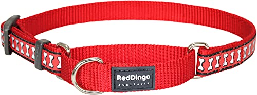 Red Dingo Reflective Martingale Dog Collar, Large, Red Cover