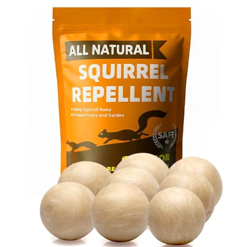 Squirrel Repellent Outdoor Chipmunk Repellent Outdoor Squirrel Repellant for Attic Squirrel Repellent for Garden/Bird Feeders Keep Squirrels Out of Potted Plants Squirrels Repellents - 8 Packs
