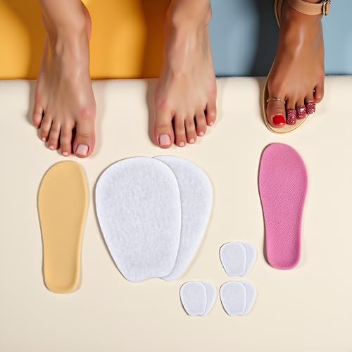 6 piezas de plantillas blancas suaves autoadhesivas para zapatos miniatura 4