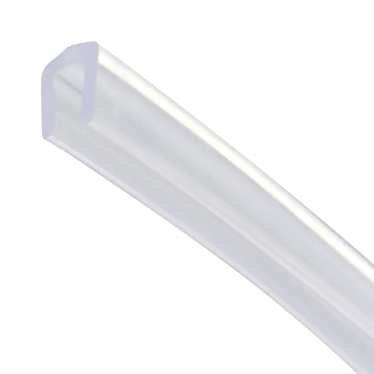 homeemoh 6.5ft/2Meters Clear U Channel Edge Protector, Rubber Edge Trim U-Seal Guard Seal Strip for Sheet Metal, Glass, Car Door, Fit for 3-4mm Edge, 8mm x 7mm