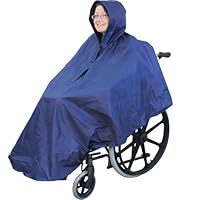 CXAFQ Reflektierender Hochglanz-Rollstuhl-Regenponcho, Regenmantel für Behinderte, Senioren-Mobilitätsroller-Mackintosh, wasserdichter Rollstuhl-Regenmantel, Ganzkörper-Wind- und Regenschutz