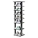 CASART Zapatero de 7 niveles, organizador de zapatos, estante desmontable, varias capas, torre vertical para zapatos, para armario, entrada, pasillo y dormitorio (negro, 27 x 26 x 110 cm)