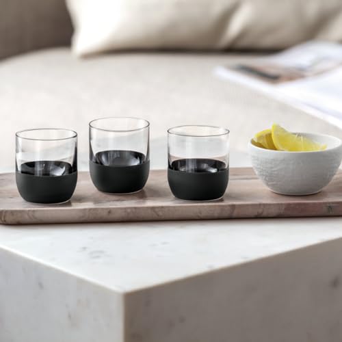 Villeroy & Boch - Manufacture Rock Shot Glass Set/Shot Glass, Set of 4, Crystal Glass with matt Black Base, Capacity 40 ml - Image 3