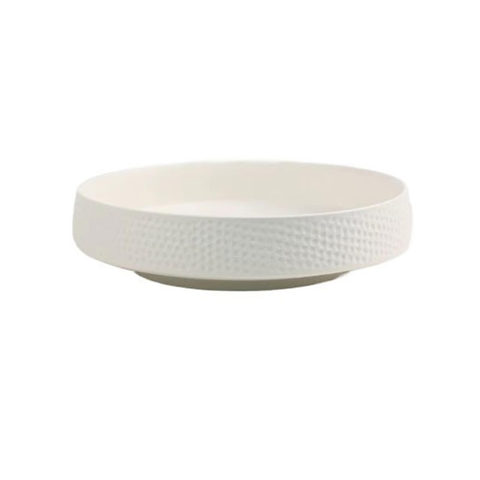 Mw9sBd8rF Shallow Flower Bowl Desktop Round Hammered Drip Tray(White)