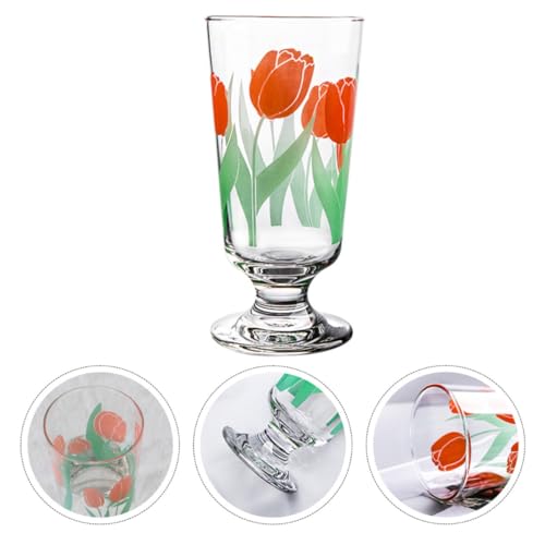 Copa de cristal estilo flor retro y pastoral vaso multiusos 7