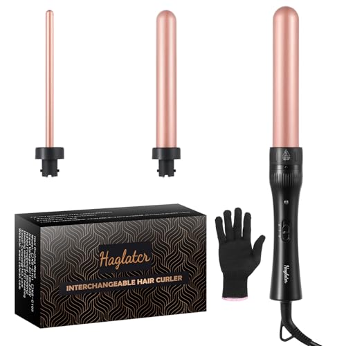 Haglater Lockenstab,Lockenstäb set mit Verschiedenen Aufsätzen...