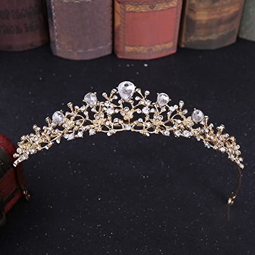 Tiara de cristal azul y tocado de princesa con pedrería 1