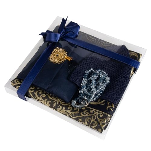 Tapis de prière musulmane, perles de Tasbih et livre de Yaseen homme