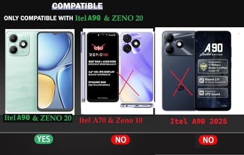 Image of COVERBLACK Soft Rubber Silicon Clear Case Back Cover Compatible for Itel A90 (Old 2024) - Transparent