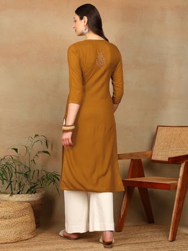 Image of Women Pink Ethnic motifs Embroidered Lucknowi Chikankari Long Kurti
