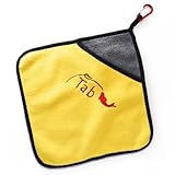 ESFUERZO(エスフエルソ) 釣り 魚つかみ タオル 手にも魚にも優しい フィッシンググリップ フィッシュグリップ ガーグリップ 魚バサミ 掴み 締め 竿拭き 便利 (イエロー1枚)