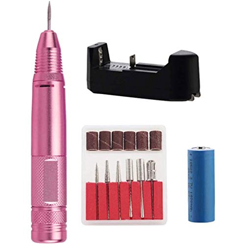Spacmirrors Taladro de uñas eléctrico portátil, Kit de Lima de uñas Profesional eléctrico Compacto Efile para acrílico, uñas de Gel para uñas acrílicas Poly Gel Nail Art Salon Uso o Uso doméstico Cover