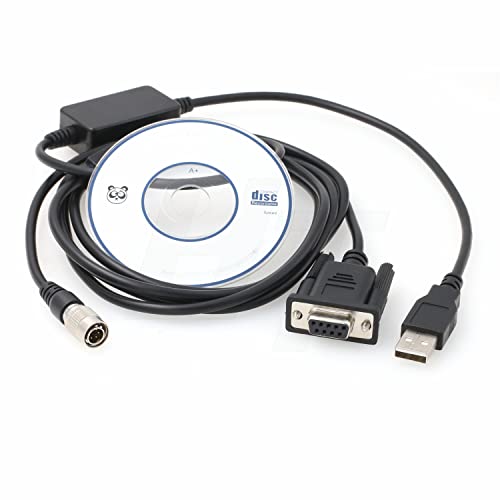 HangTon 6 Pin Hirose Computer USB RS232 Data Download Cable for Topcon GTS310 GPT3005 Sokkia NTS Set 610 510 530R3 630R Total Station