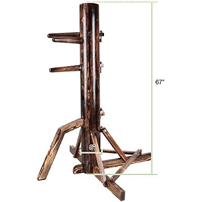 Adjustable Wing Chun Dummy Mook Yan Jong IP Man Training Target Wood Base