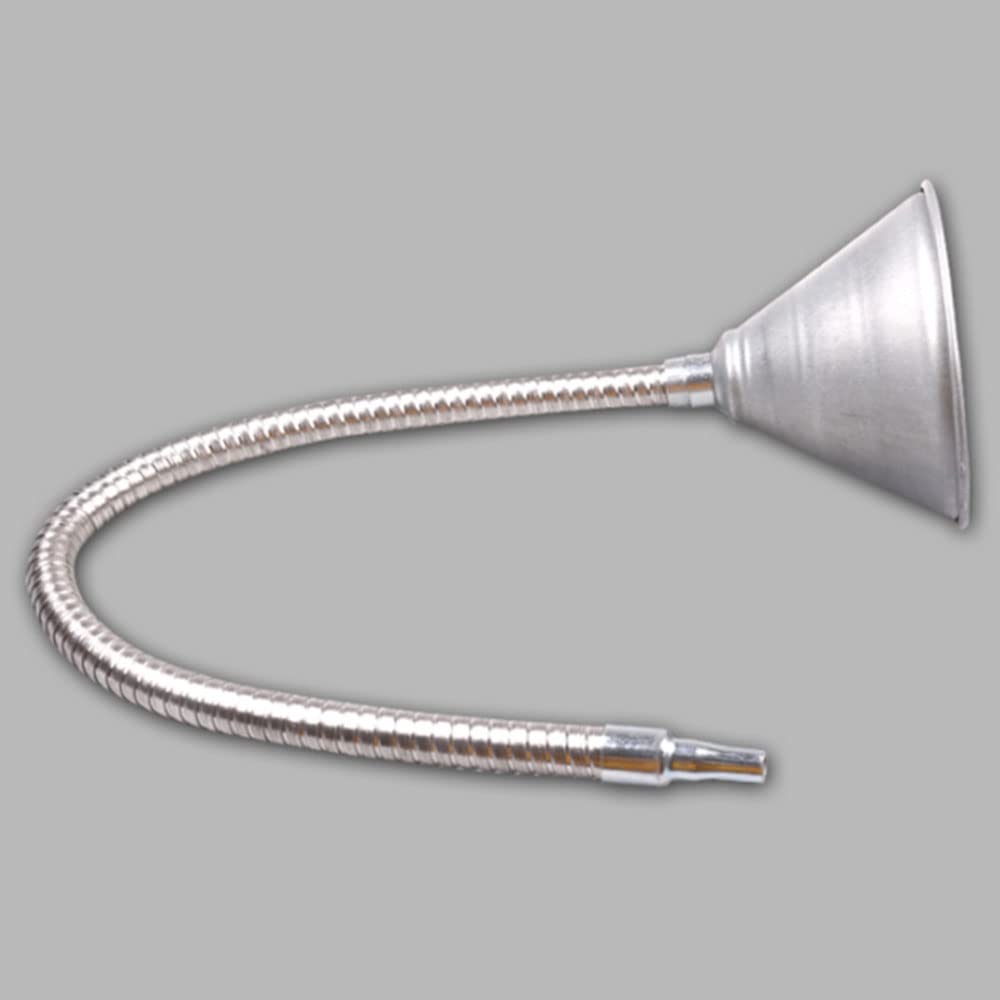 Riloer Imbuto con beccuccio lungo 63 cm, tubo flessibile e filtro, imbuto universale in acciaio per tutti gli oli, acqua, carburante diesel e altri liquidi