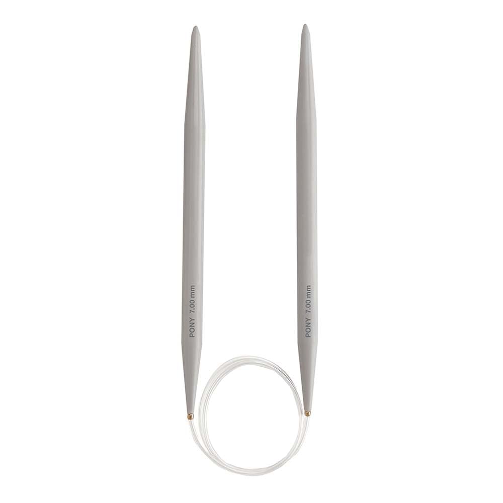 Pony Classic Circular Knitting Needles, Aluminium, 60cm x 7.00mm - 1 Piece