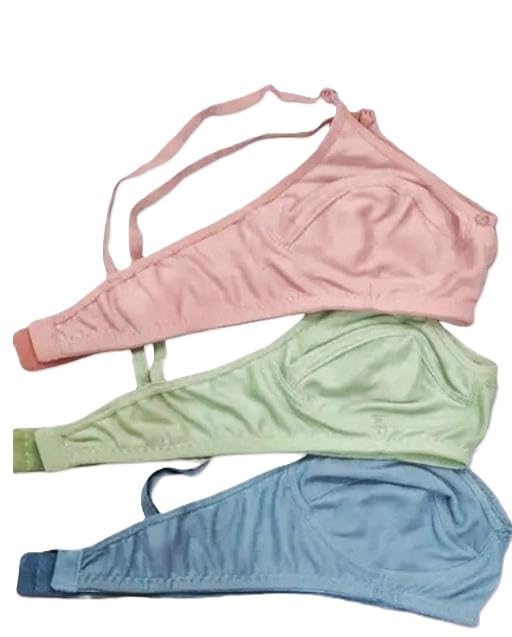 Summer Special Light Colour Cotton Bra Set for Women – Soft Non-Padded, Non-Wired Full Coverage Inner Combo (Pack of 3)-image-14