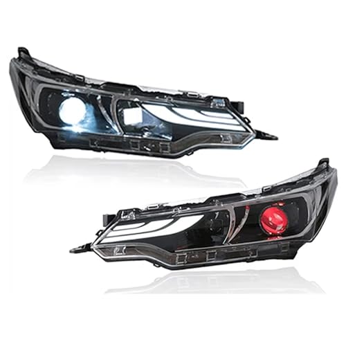 �t���i Compatible With For Corolla Headlight 2017 2018 �w�b�h���C�g DRL �^�[���V�O�i�� �n�C�r�[�� �v���W�F�N�^�[�����Y�A�b�Z���u�� �w�b�h�����v1�g