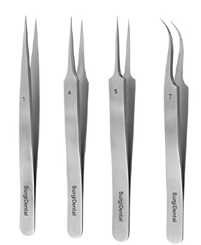 Swiss Style Micro Forceps Set of 4, Premium