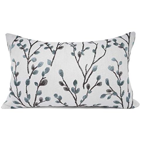YOUR SMILE Embroidery Jacquard Farmhouse Decorative Pillow Case Cover