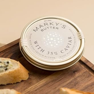 Marky’s Premium Sturgeon Caviar Butter - 3.5 oz / 100 g - 65% French Butter/ 35% Sturgeon Caviar – GUARANTEED OVERNIGHT