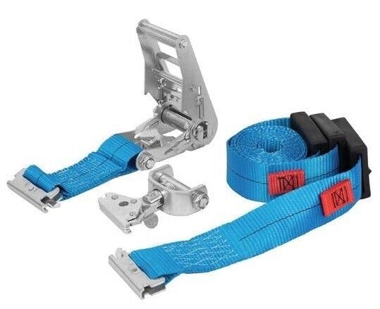 Everything for trailers, RVs and trucks and more - For Erickson E-Track Wheel Tie-Down Strap with Roller Idler and Ratchet - Set of 2 (FS1XN-2317)