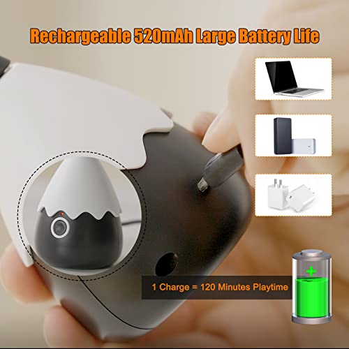 Petcronies Cat Wand Toy, Automatic Silicone Tail Teaser Toy 2 In 1, Electronic Interactive Cat Toy For Indoor Cats, Rechargeable Exercise Toy For Kitten-Black #TOP5