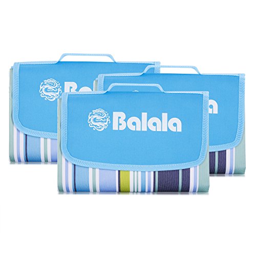 Balala Manta de Picnic Colchón Manta Impermeable Alfombra Acolchada para Jardín Camping Playa Multiusos Portátil con Mango de Soporte 80 * 150 cm
