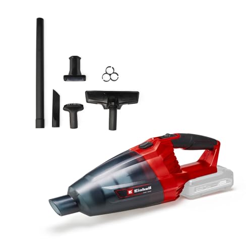 Einhell Akku-Handstaubsauger TE-VC 18 Li-Solo Power X-Change (Lithium-Ionen, 540 ml-Staubfangbehälter, inkl. 3 Düsen, Verlängerung, Wandhalterung, ohne Akku und Ladegerät), Schwarz, Rot