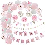 Diferentes usos: estas decoraciones se pueden utilizar en combinación o individualmente, con la rosa como color principal, adecuadas para cumpleaños de niñas, bodas, meriendas, baby showers, bautizos y otros eventos. Haz que tu fiesta sea más acogedora y acogedora, un gran accesorio para crear una decoración llamativa.