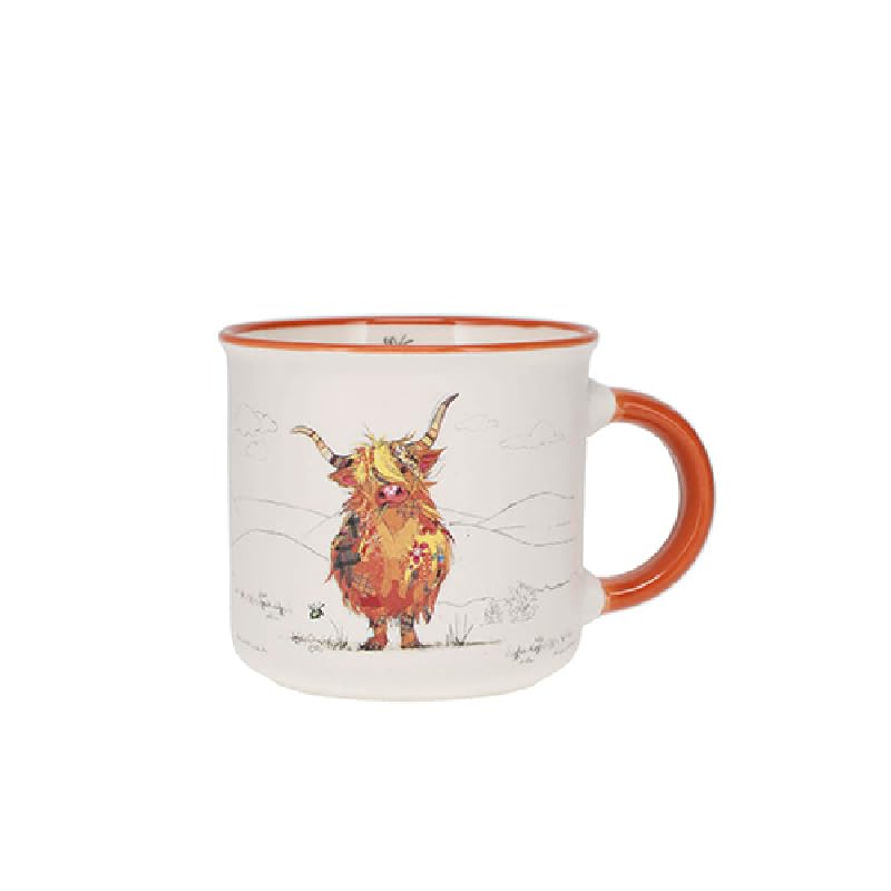 KIUB Mini mug timbale expresso avec des animaux - motif écureuil sur sa branche - Hauteur 6,5CM - porcelaine fine