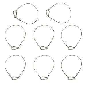 Ekunbuy 7443 Sicherheitskabel mit Karabinerhaken, 8er Set