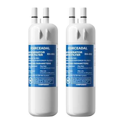 Image of 2 Pack EDR1RXD1 Water Filter Replacement Compatible with Whirlpool W10295370A, Filter 1, EDR1RXD1B, WHR1RXD1, KAD1RXD1, P8RFWB2L, P4RFWB, WD-F38, 46-9081, 46-9930