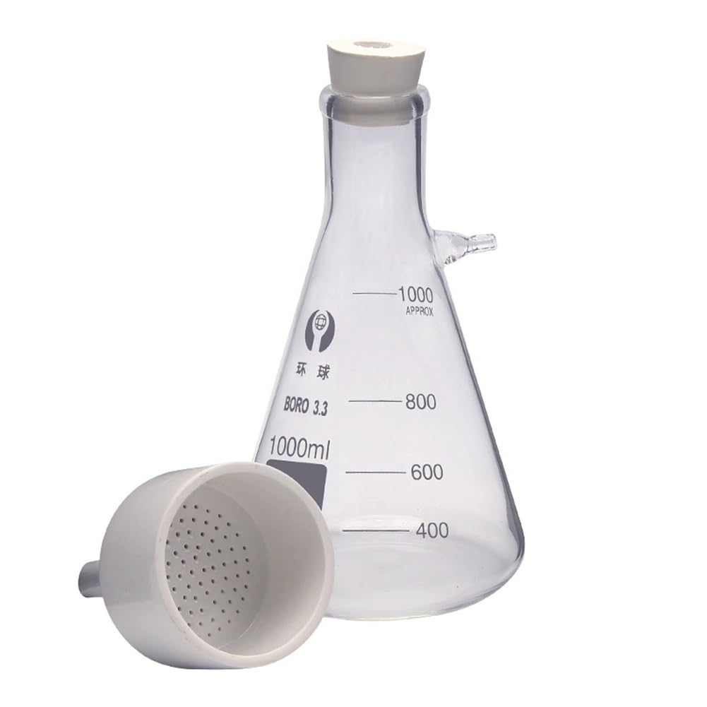 Buchner Funnel Apparatus Kit Imbuto filtrante, utilizzato per l'aspirazione sotto Vuoto Erlenmeyer Flask School Educational Lab