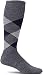 Sockwell Men's Argyle Graduated Compression Socks, Charcoal, Large/X-Large