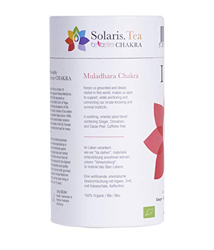 "I am" Root - Muladhara Chakra | Organic Tea | Certified Vegan | Be Better Chakra by Kerstin Linnartz, 15x Biodegradable Pyramid Teabags, (1 x 30 g)