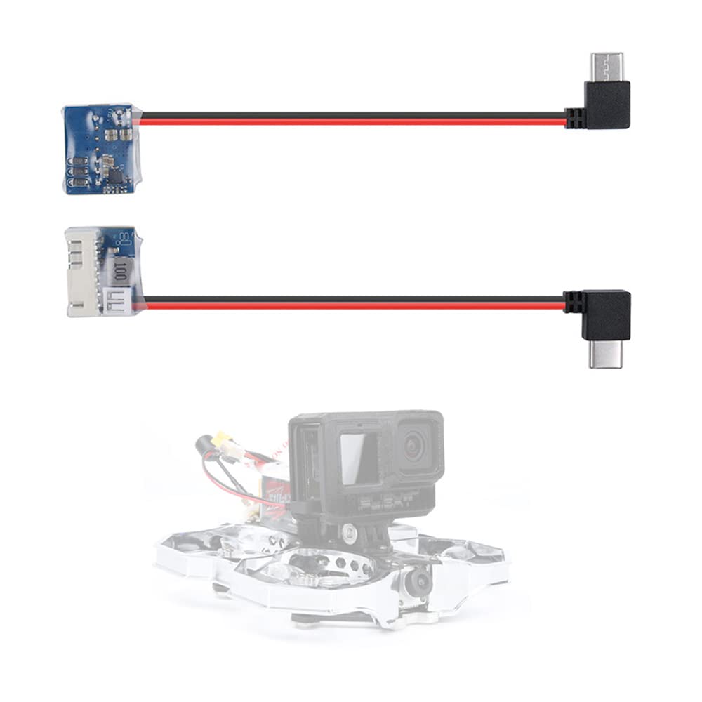 Hsthe Sea 5V 3A Balance Plug Charging Cable Upgraded 90° Type C Plug for FPV Drone compatible with GoPro Hero 6/7/8/9/10