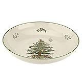 Spode Christmas Tree Collection - Cuenco grande de 13 pulgadas, verde/beige