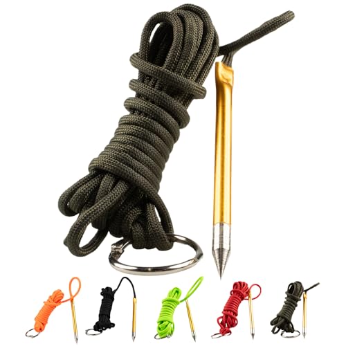 Fish Stringers 10- & 20-Foot Lengths 30+ Colors to Choose from! (Olive Drab 10 Feet)